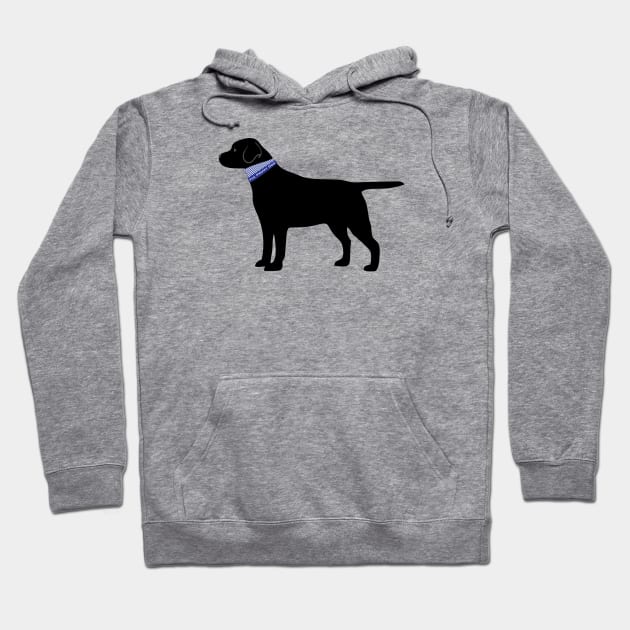 Black Dog Preppy Silhouette Hoodie by emrdesigns